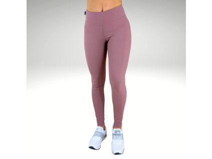 Legíny simple ribbed pink Yastraby