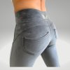 Legíny Push up grey Velur Yastraby