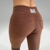 Legíny Push up brown Velur Yastraby