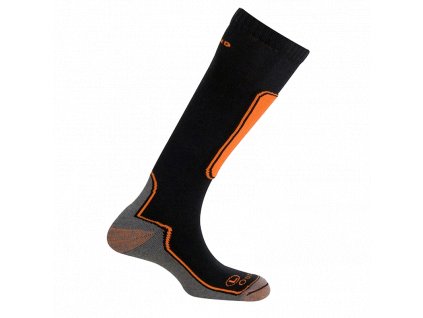MUND SKIING OUTLAST lyžařské ponožky oranžovo/černé (Typ 34-37 S)