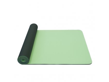SA04680 yoga mat dvouvrstva material tpe sv zelena tm zelena