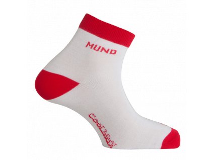 MUND CYCLING/RUNNING ponožky bílo/červené (Typ 36-40 M  )