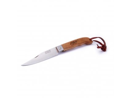 MAM Sportive 2047 Zavírací nůž s koženým poutkem - buk, 8,3 cm