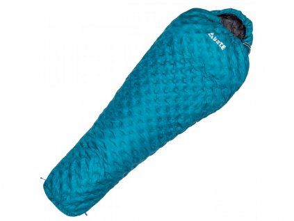 Sleeping bag ANASO 500 L, 200x80x55 cm, petrol/grey + storage bag