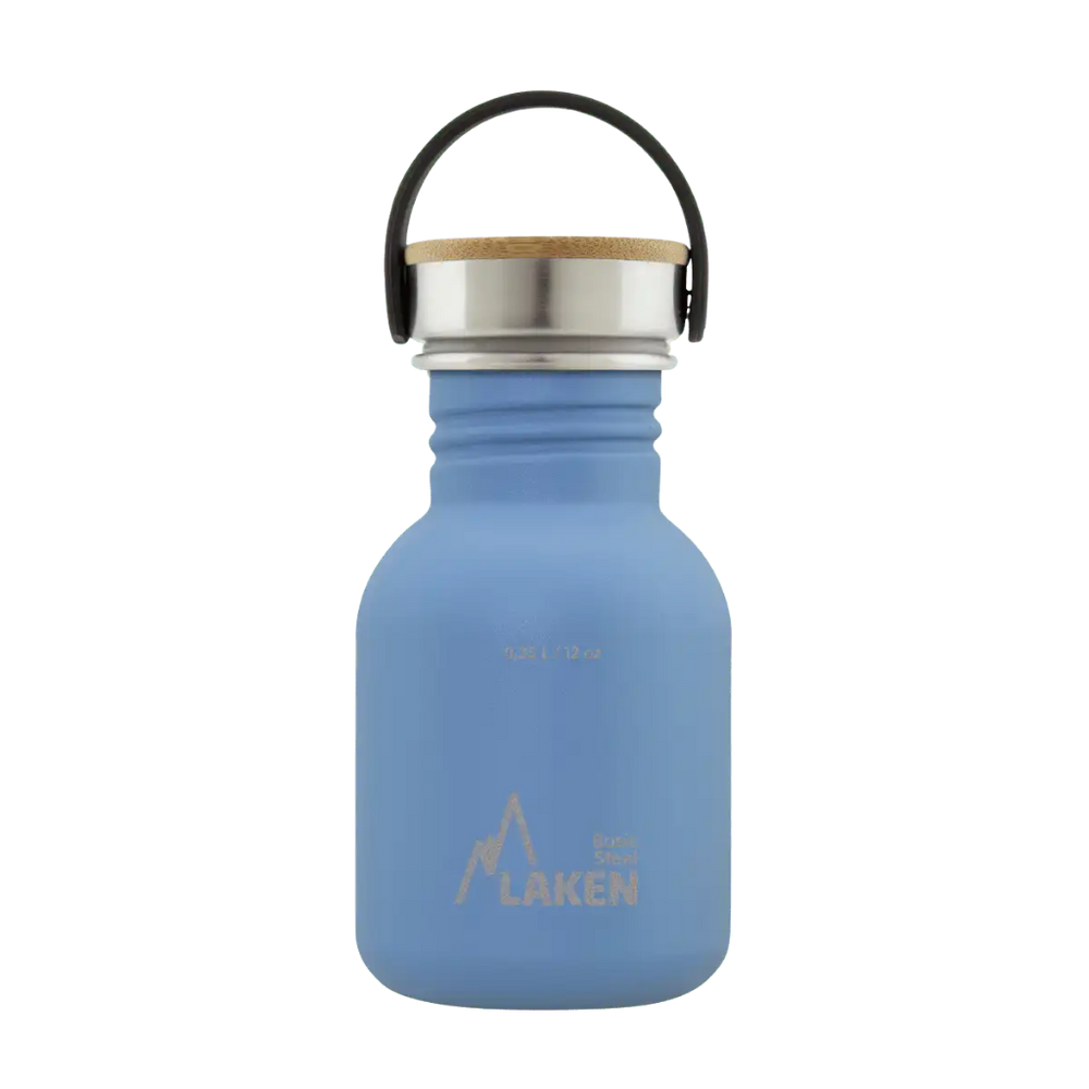 LAKEN Láhev ocel Basic Bamboo 350 ml modrá