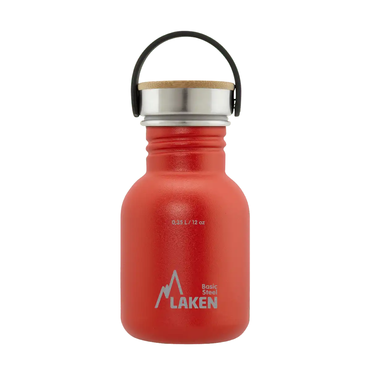 LAKEN Láhev ocel Basic Bamboo 350 ml červená