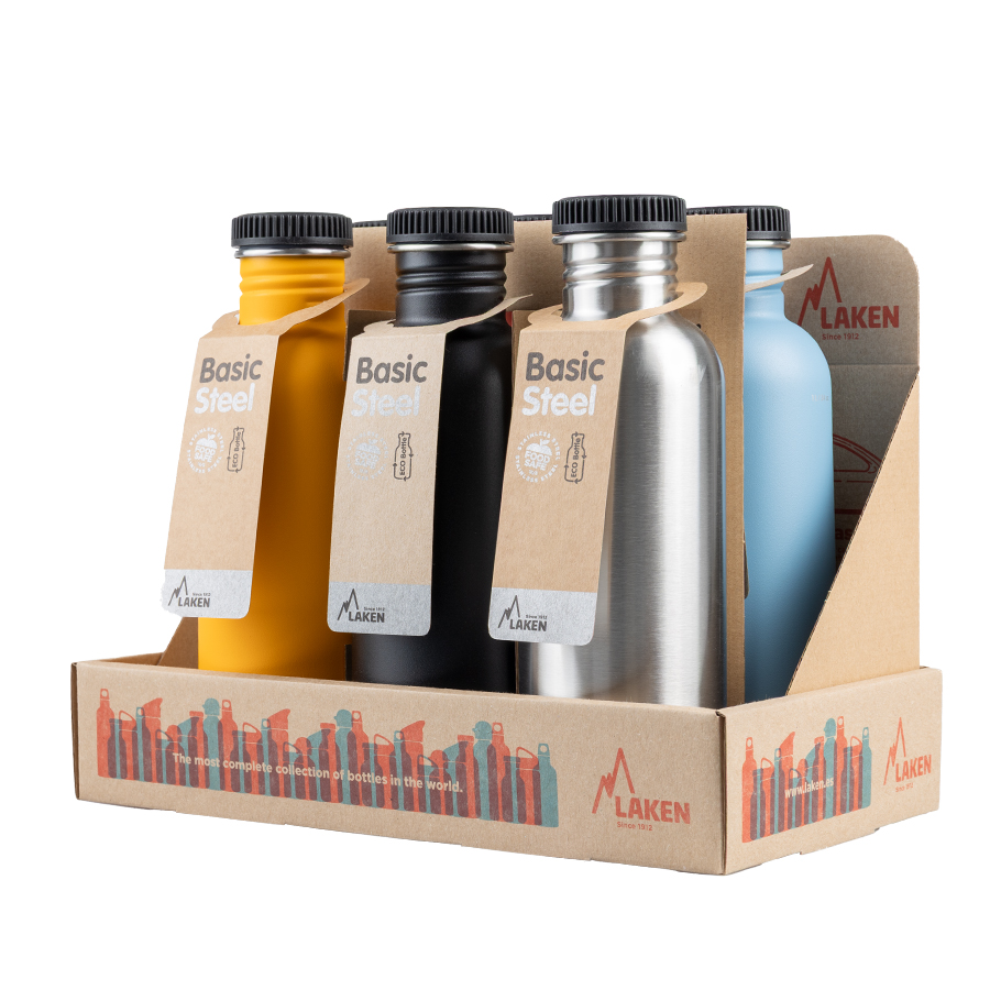 LAKEN Stainless Steel Bottle Basic Plain 1000 ml - 6 pcs