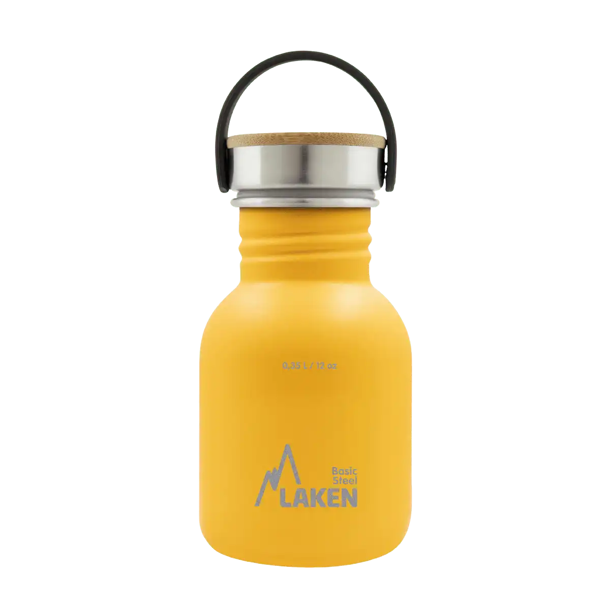 LAKEN Láhev ocel Basic Bamboo 350 ml žlutá