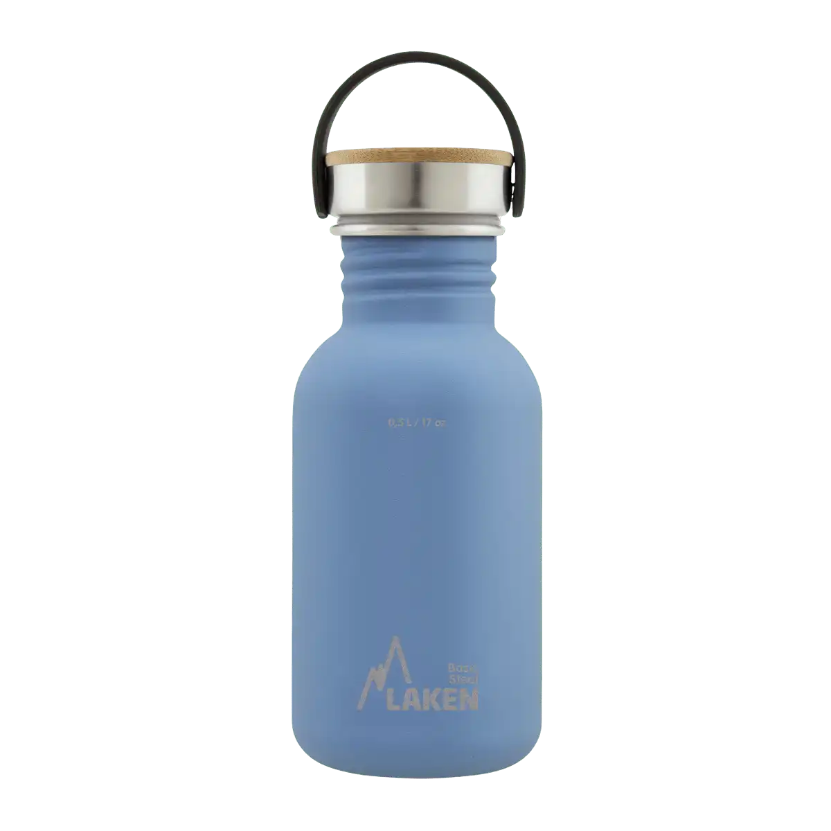 LAKEN Láhev ocel Basic Bamboo 500 ml modrá