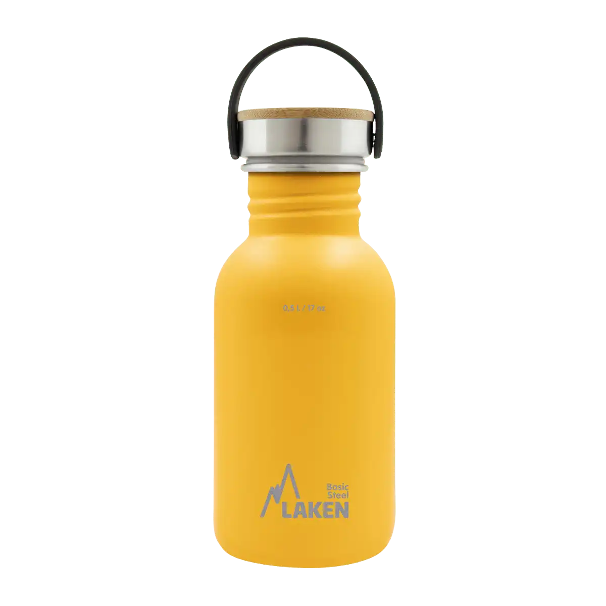 LAKEN Láhev ocel Basic Bamboo 500 ml žlutá