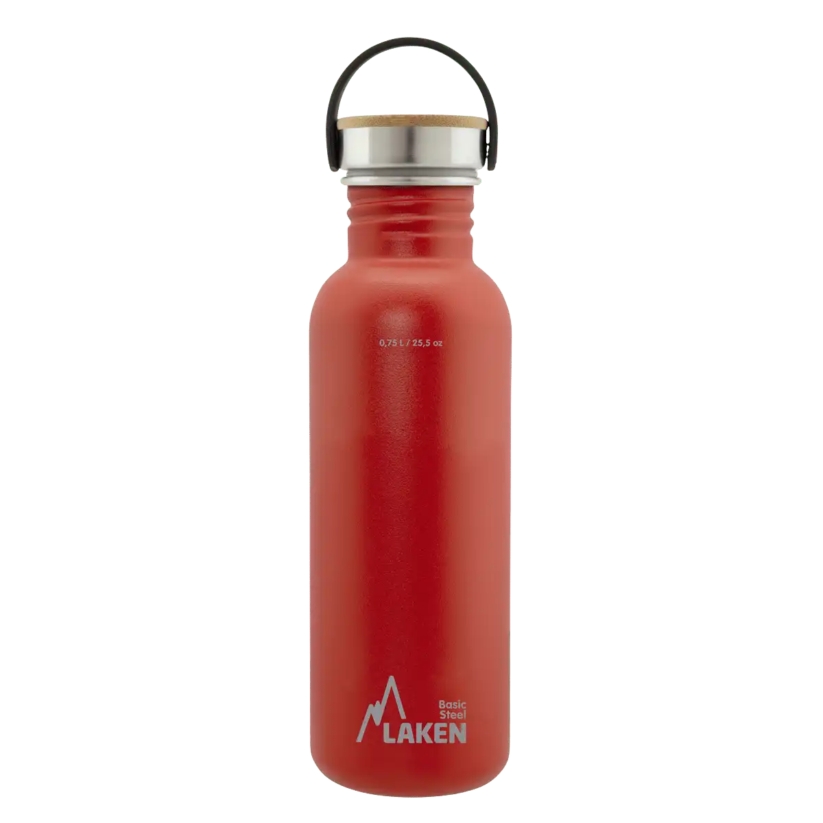 LAKEN Láhev ocel Basic Bamboo 750 ml červená