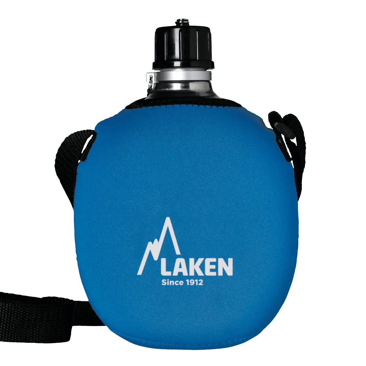 LAKEN Láhev hliník Clásica 1000 ml s modrým neoprenovým obalem