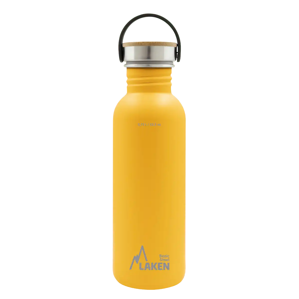 LAKEN Láhev ocel Basic Bamboo 750 ml žlutá