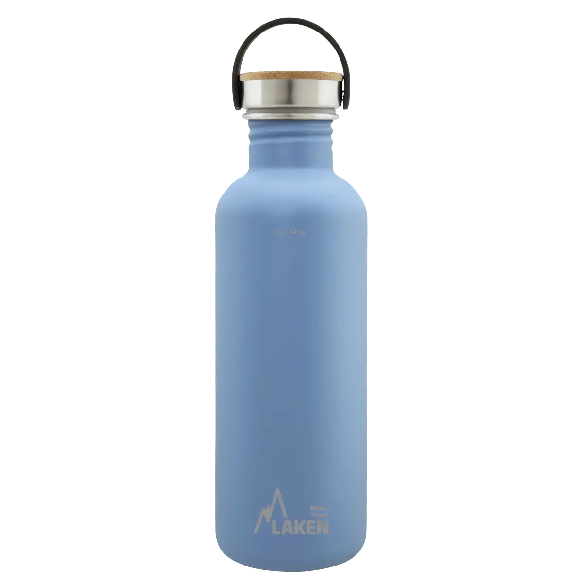 LAKEN Láhev ocel Basic Bamboo 1000 ml modrá