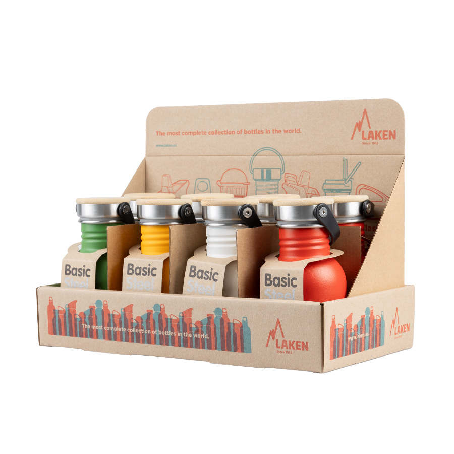 LAKEN Láhev ocel Bamboo 350 ml - 8 ks