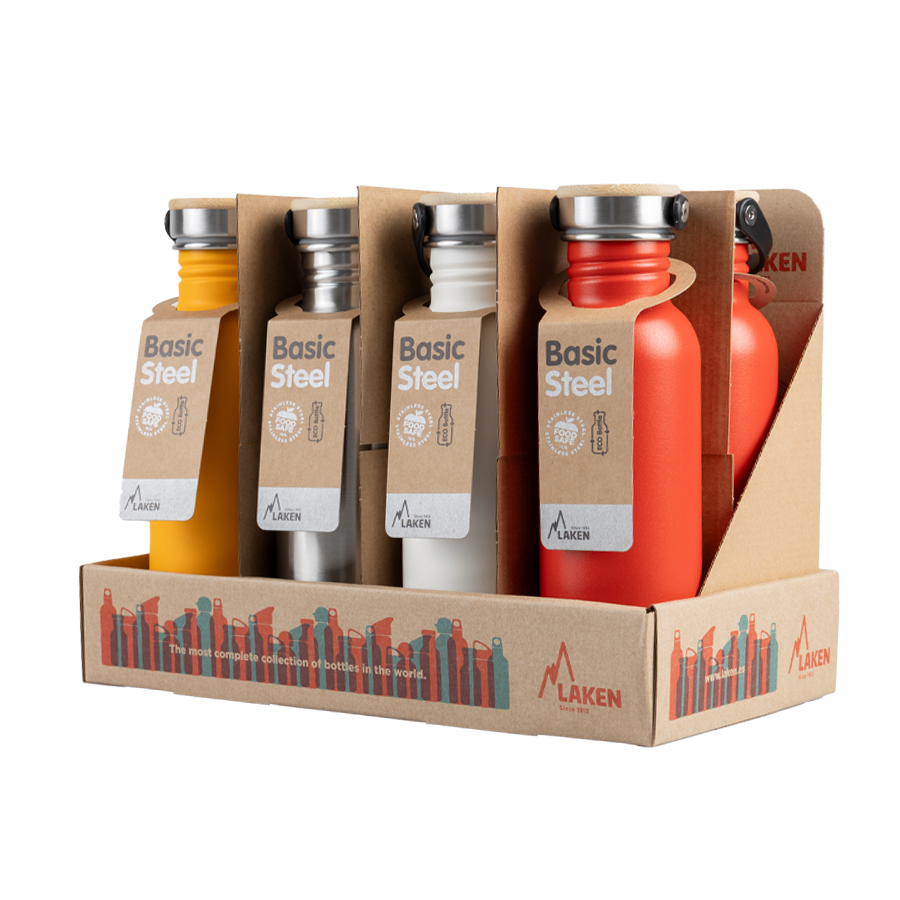 LAKEN Láhev ocel Bamboo 500 ml - 8 ks