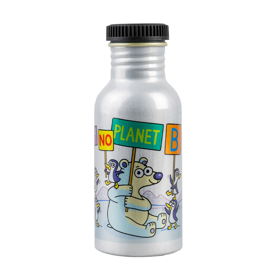 LAKEN Láhev hliník Plain 600 ml No planet B