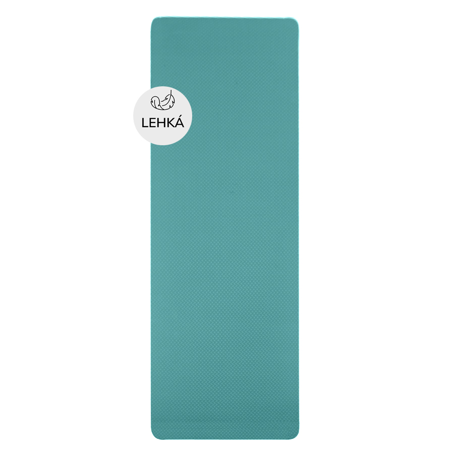 Levně YATE Yoga Mat dvouvrstvá, materiál TPE tyrkys/šedá