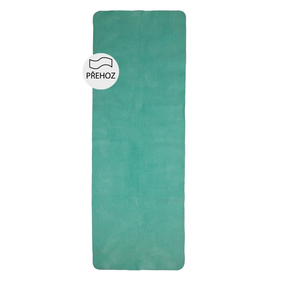 Levně YATE Yoga ručník TPE 173x61x0,15 cm - zelená