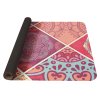 SA04687 yoga mat prirodni guma vzor a ruzova