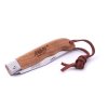 MAM SPORTIVE 2047 folding knife with leather loop - beech, 8,3 cm