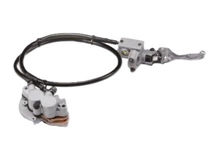 Kompletní přední brzda s dvoupístkovým brzdovým třmenem 1170mm pitbike YCF