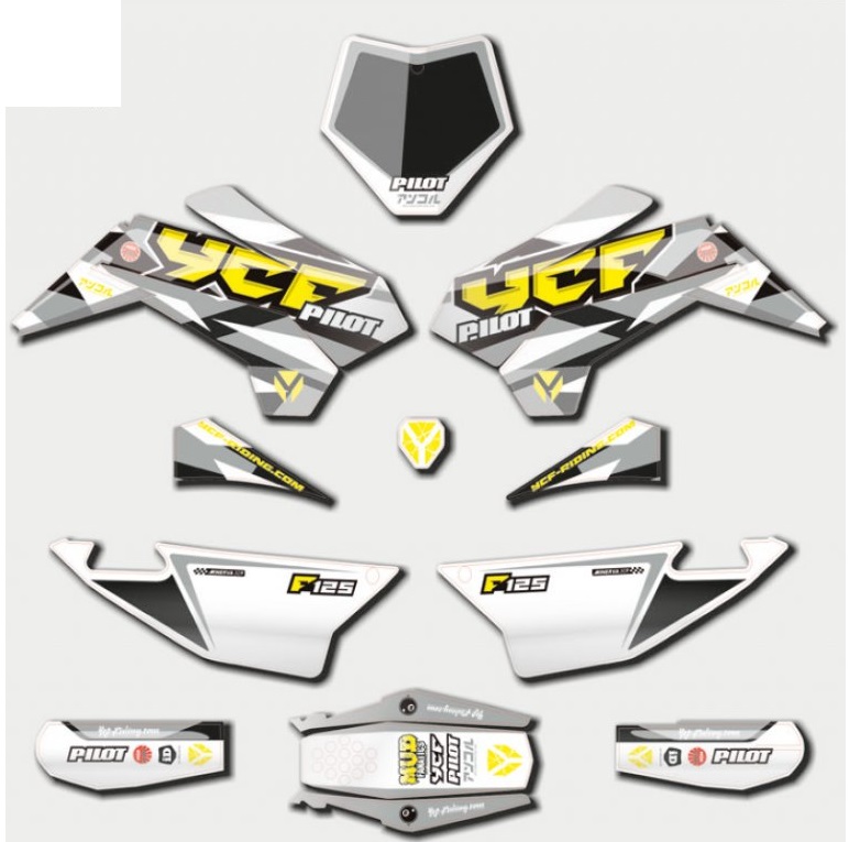 Sada polepů pitbike YCF PILOT F125-2020