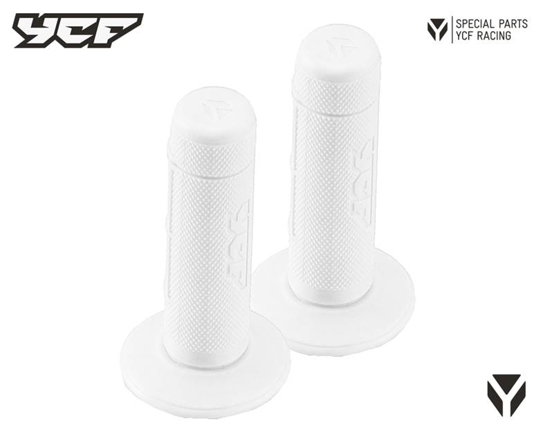 Gumové gripy pitbike YCF Bílá