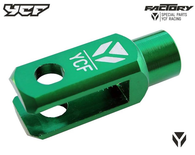 CNC klema zadní brzdové pumpy závit M8 eloxovaná Pitbike YCF (01) Zelená