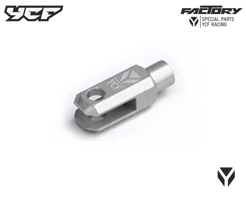 CNC klema zadní brzdové pumpy závit M6 eloxovaná Pitbike YCF Stříbrná