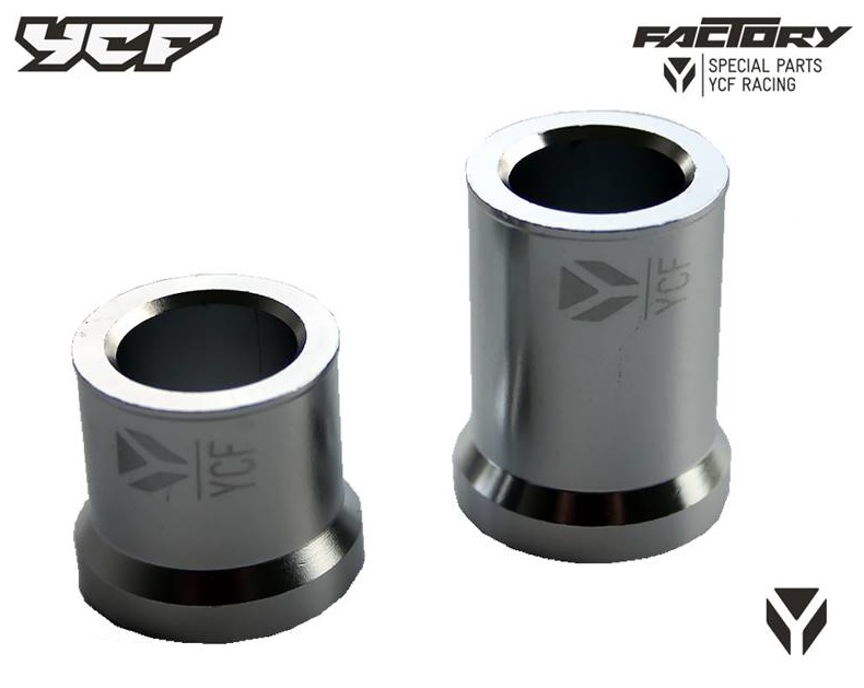 Zadní rozpěrky kol CNC pitbike YCF Stříbrná