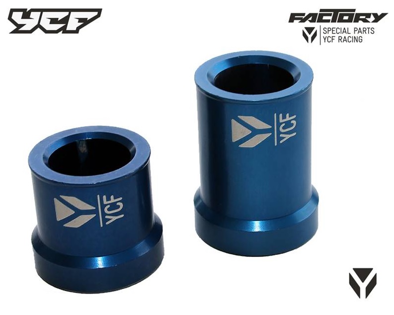 Zadní rozpěrky kol CNC pitbike YCF Modrá