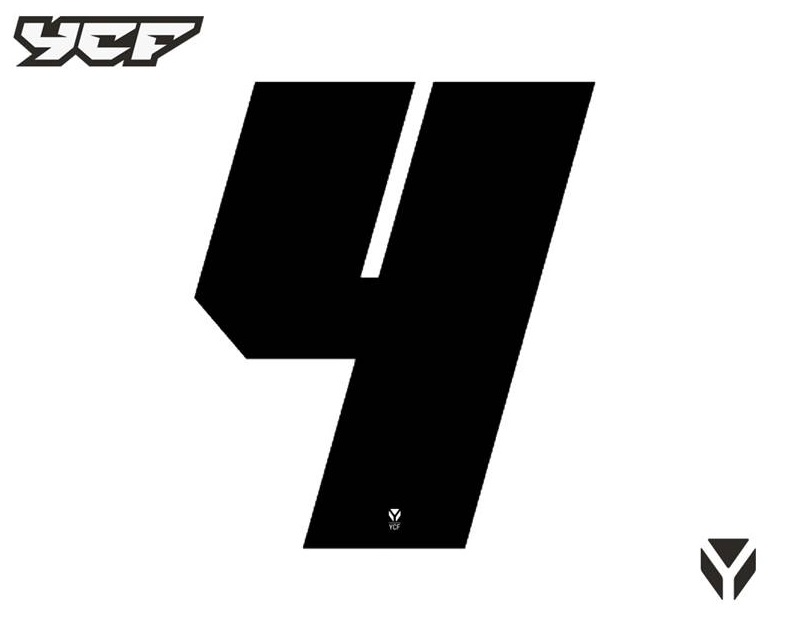 Číslice pro dvouciferná čísla černá pitbike YCF 11 4