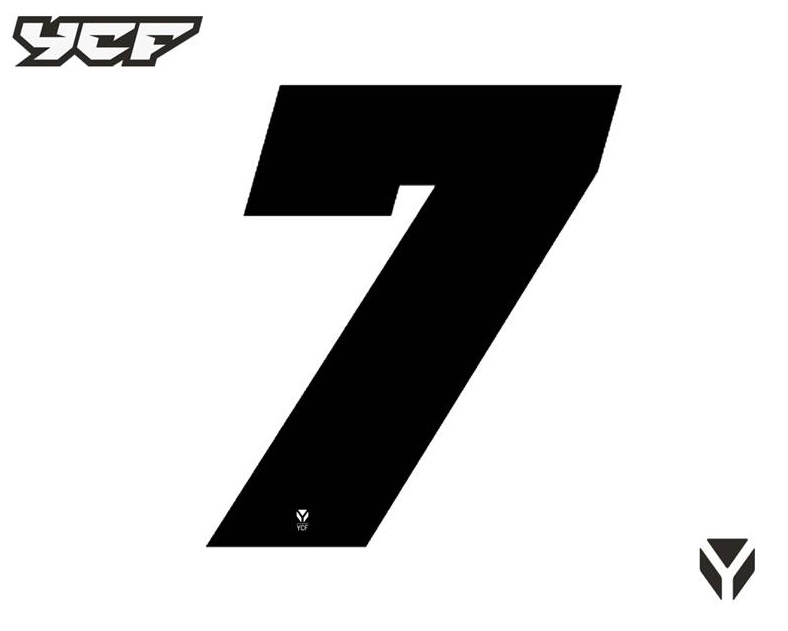 Číslice pro dvouciferná čísla černá pitbike YCF 11 7