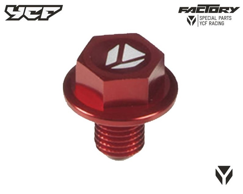 Magnetický výpustný šroub oleje pitbike YCF Červená