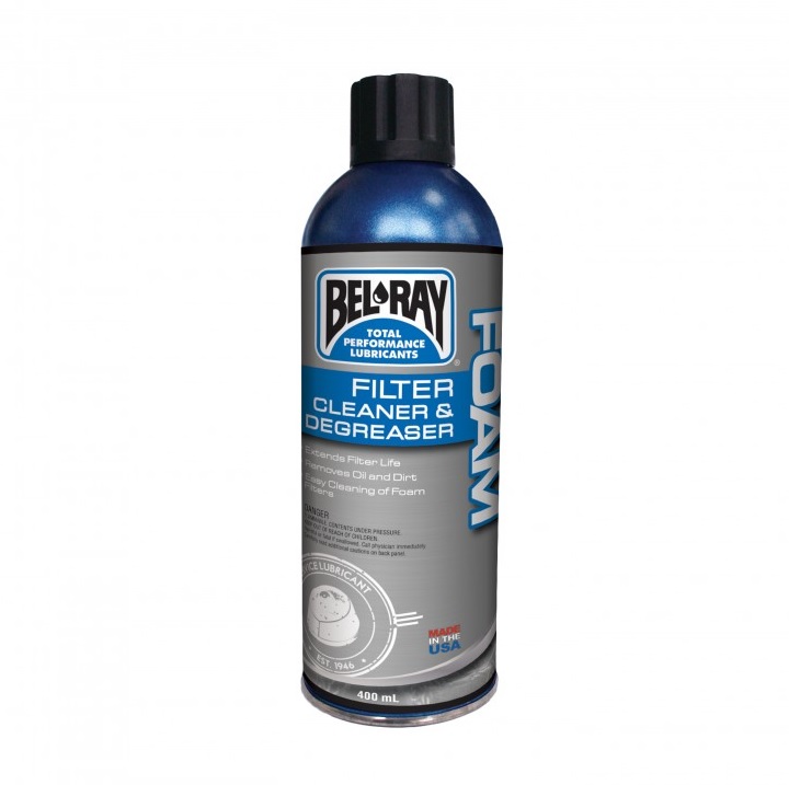 Čistič filtru Bel-Ray FOAM FILTER CLEANER & DEGREASER (400ml sprej)