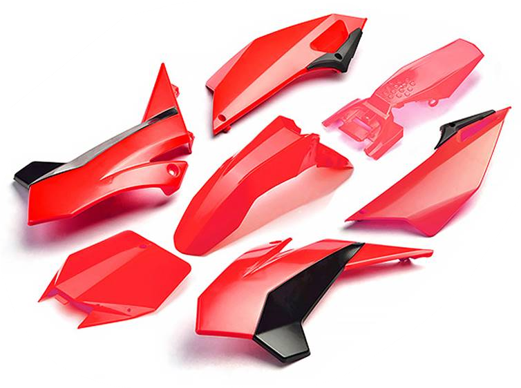 Kompletní sada plastů PILOT/SP  pitbike YCF Červená