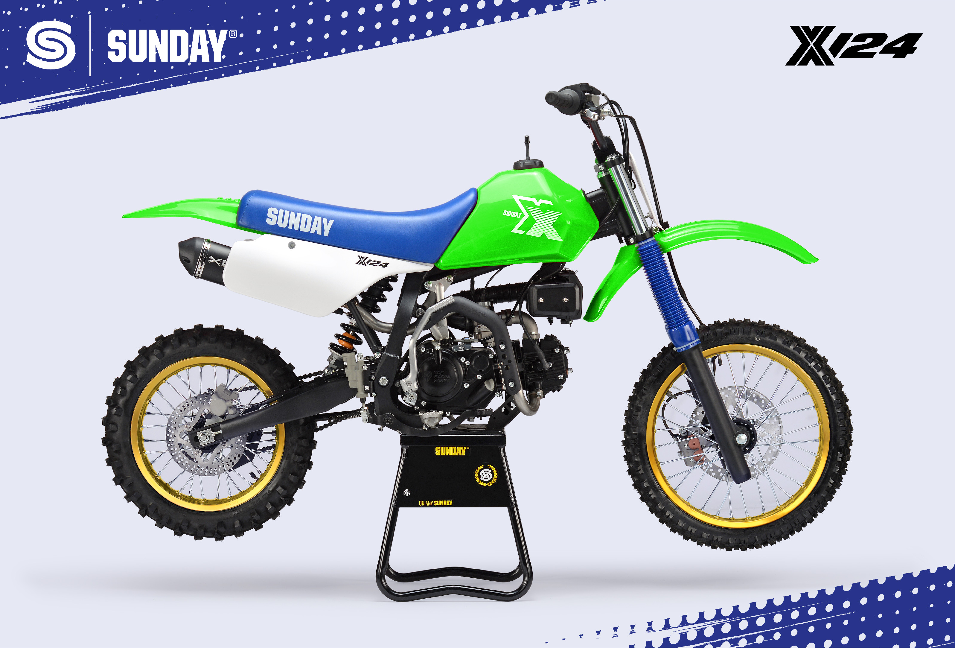 PITBIKE SUNDAY X124 zelená