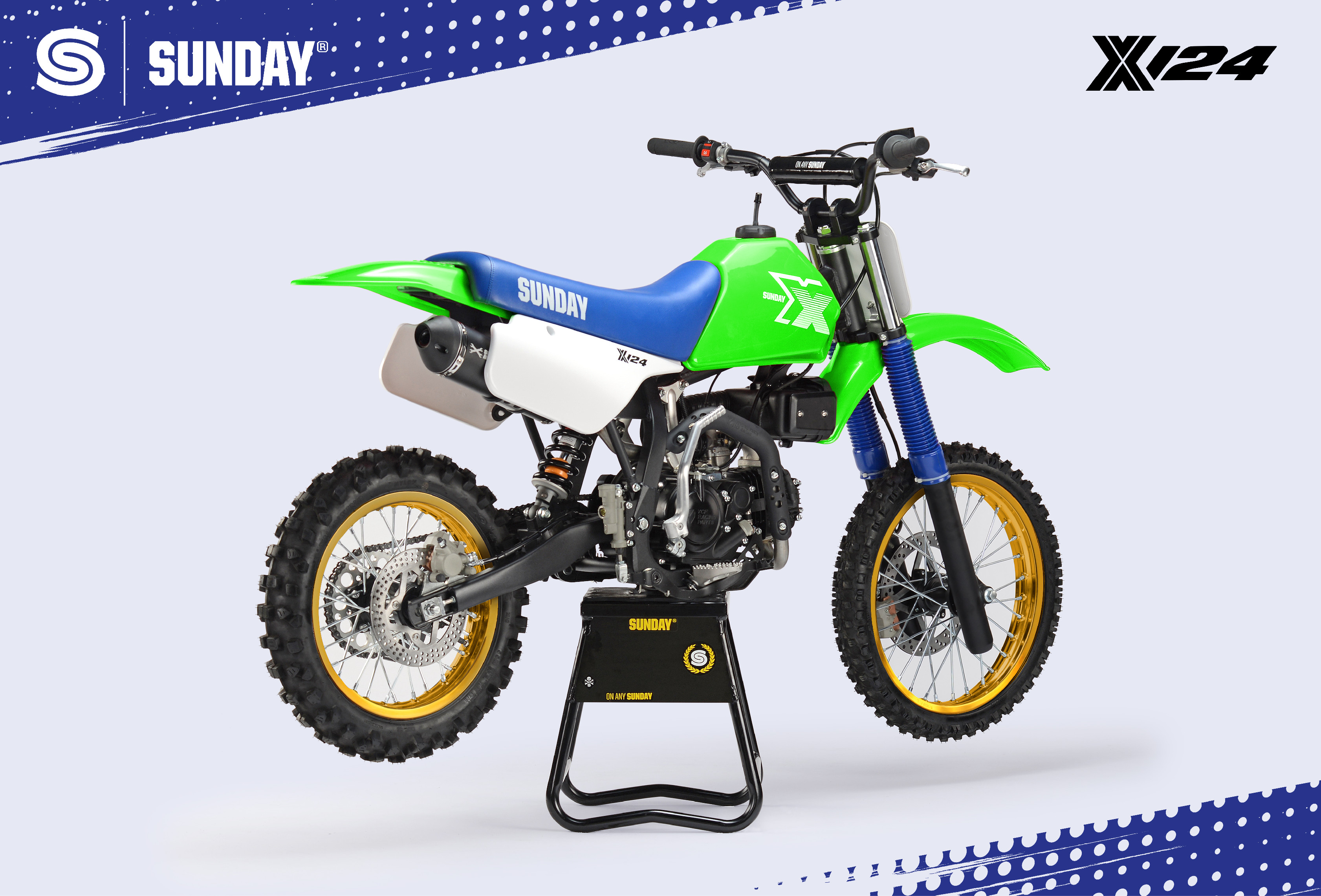 PITBIKE SUNDAY X124 zelená