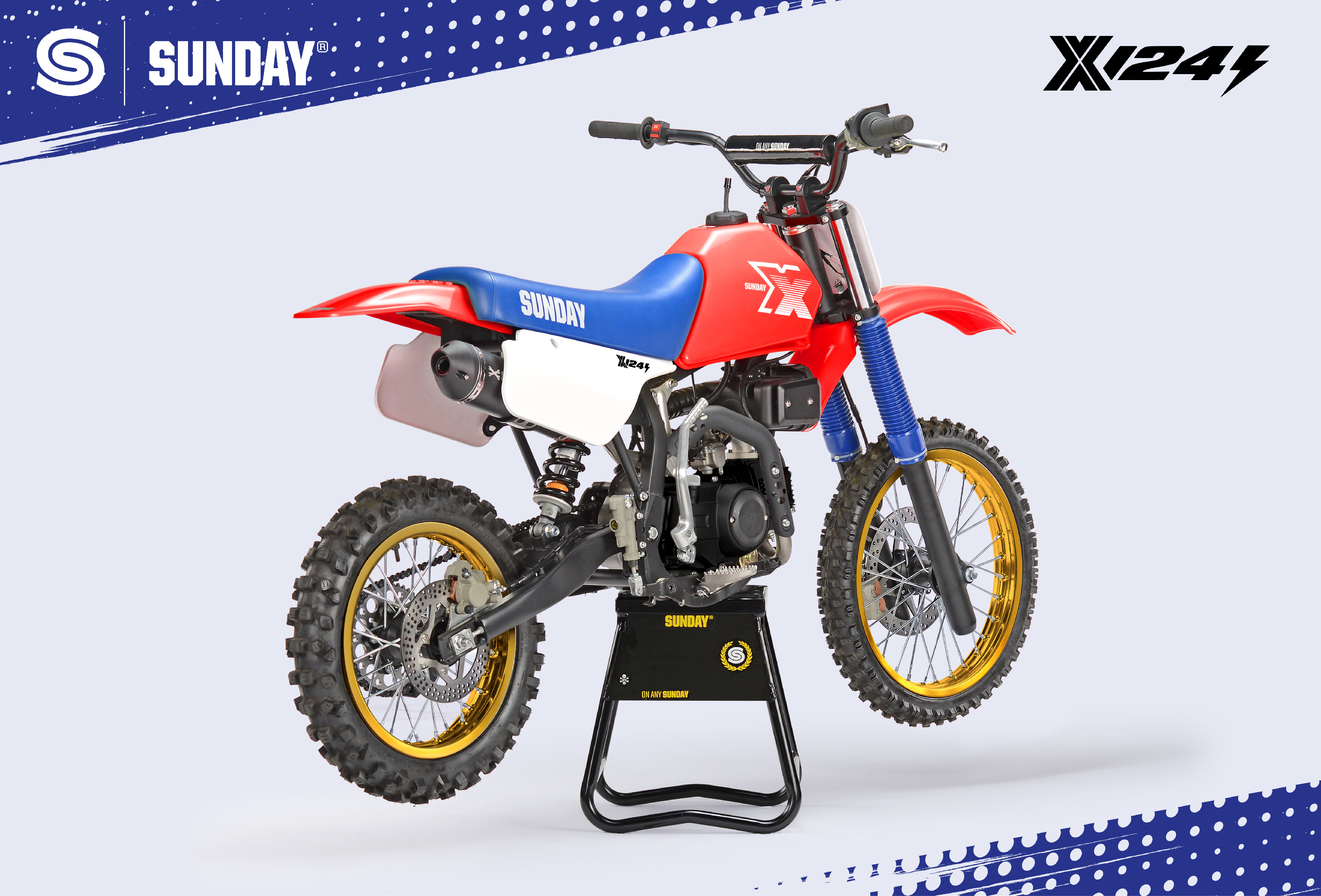 PITBIKE SUNDAY X124SE červená