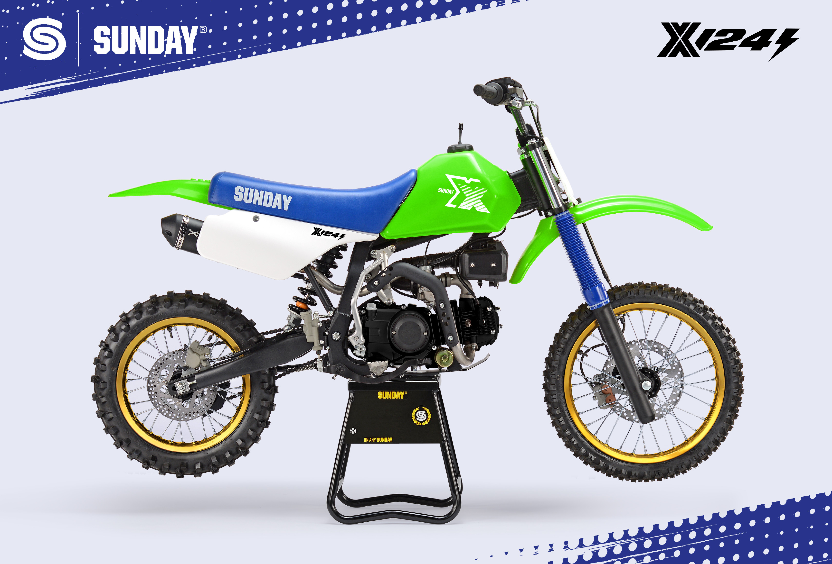 PITBIKE SUNDAY X124SE zelená