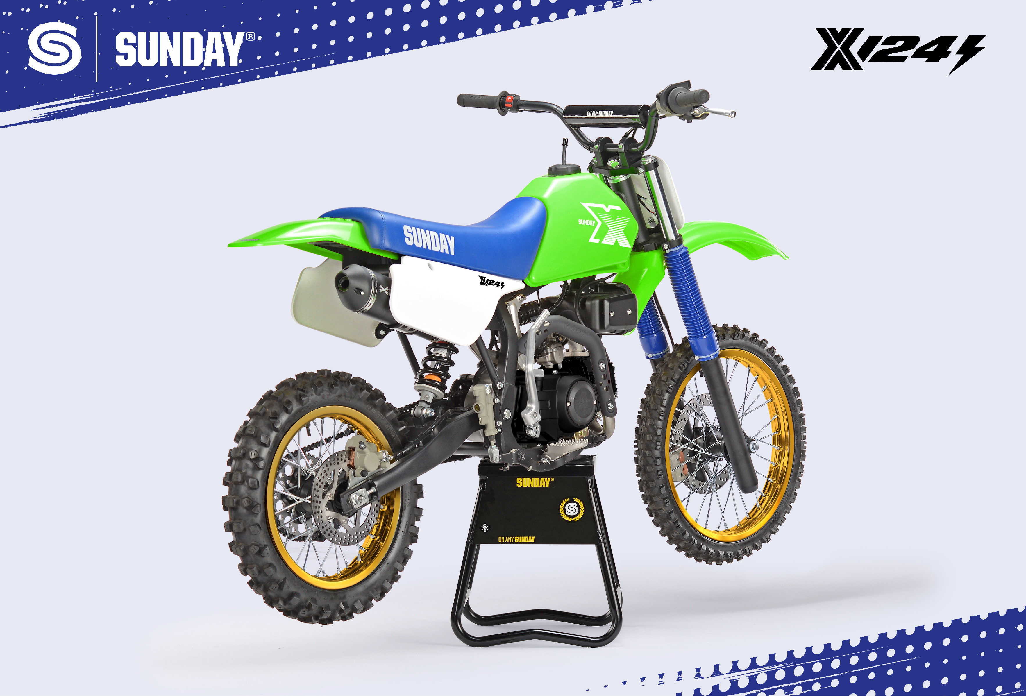 PITBIKE SUNDAY X124SE zelená