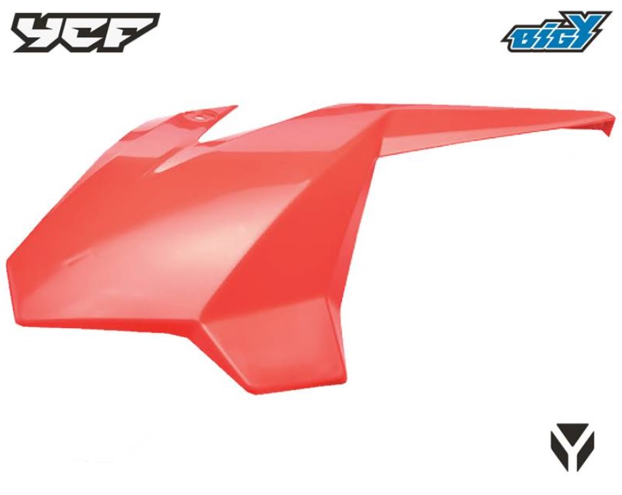Levý spoiler pro modely BIGY pitbike YCF do roku 2021 Červená