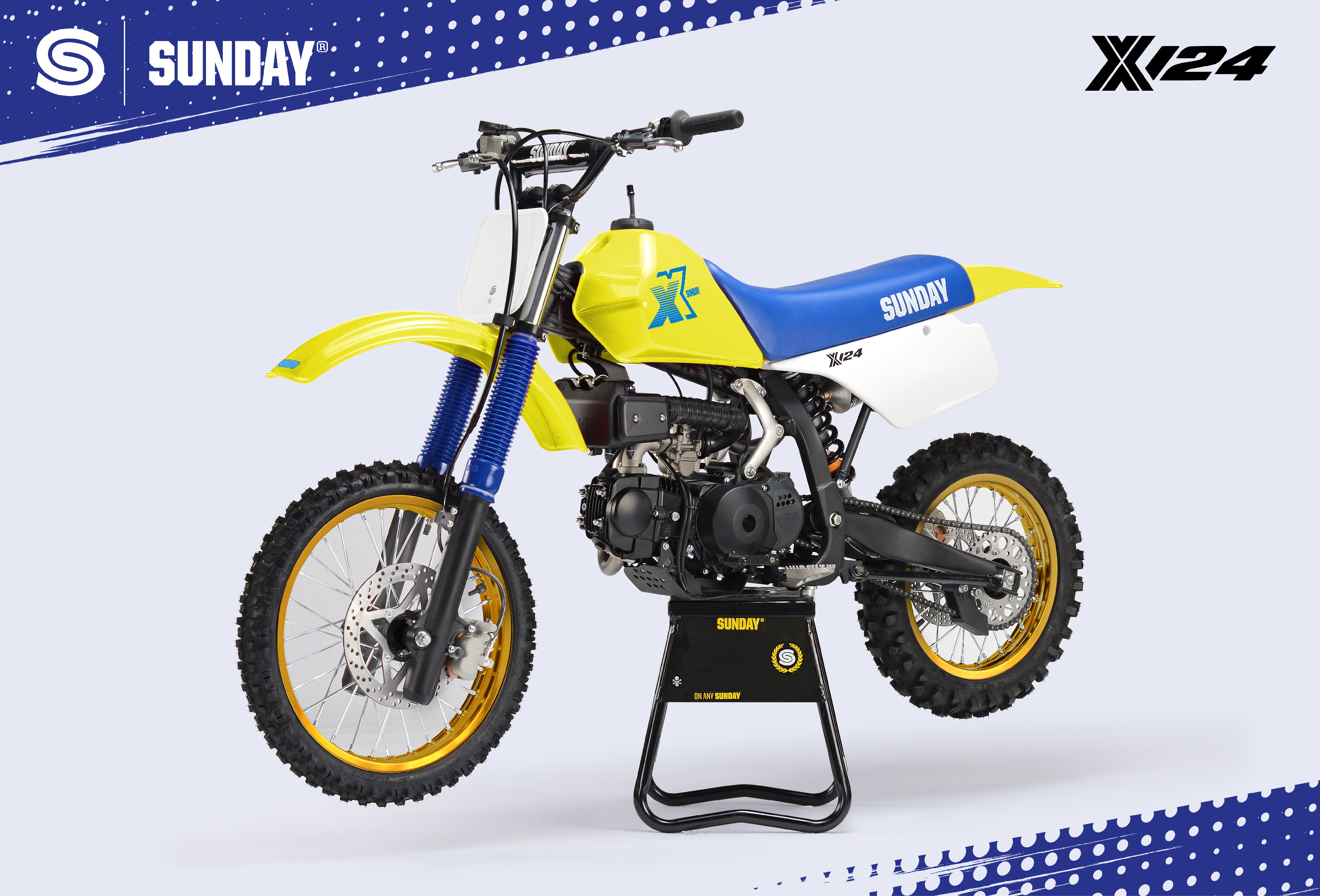 PITBIKE SUNDAY X124 žlutá