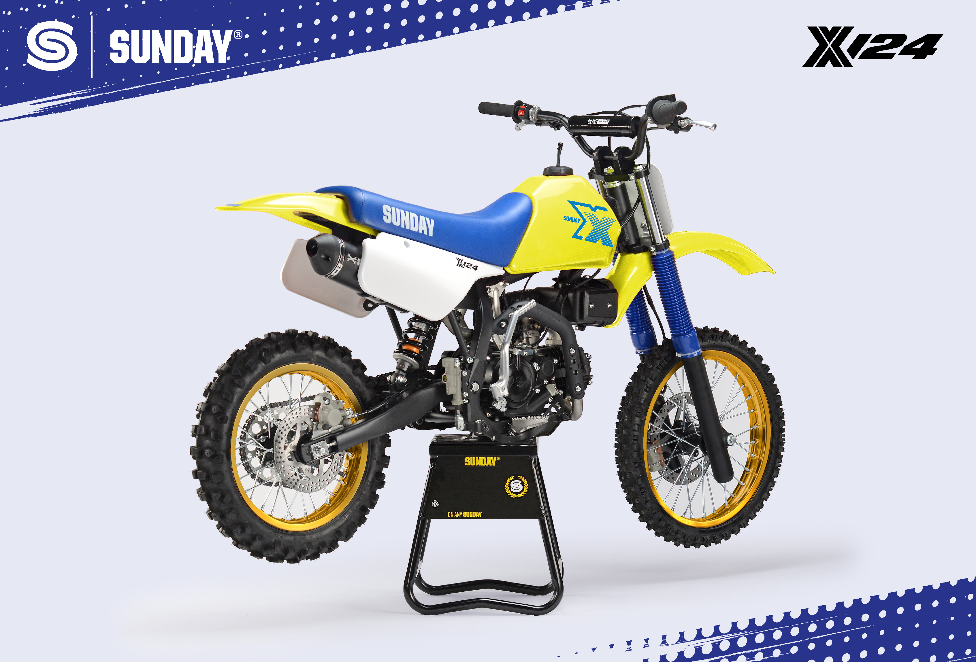 PITBIKE SUNDAY X124 žlutá