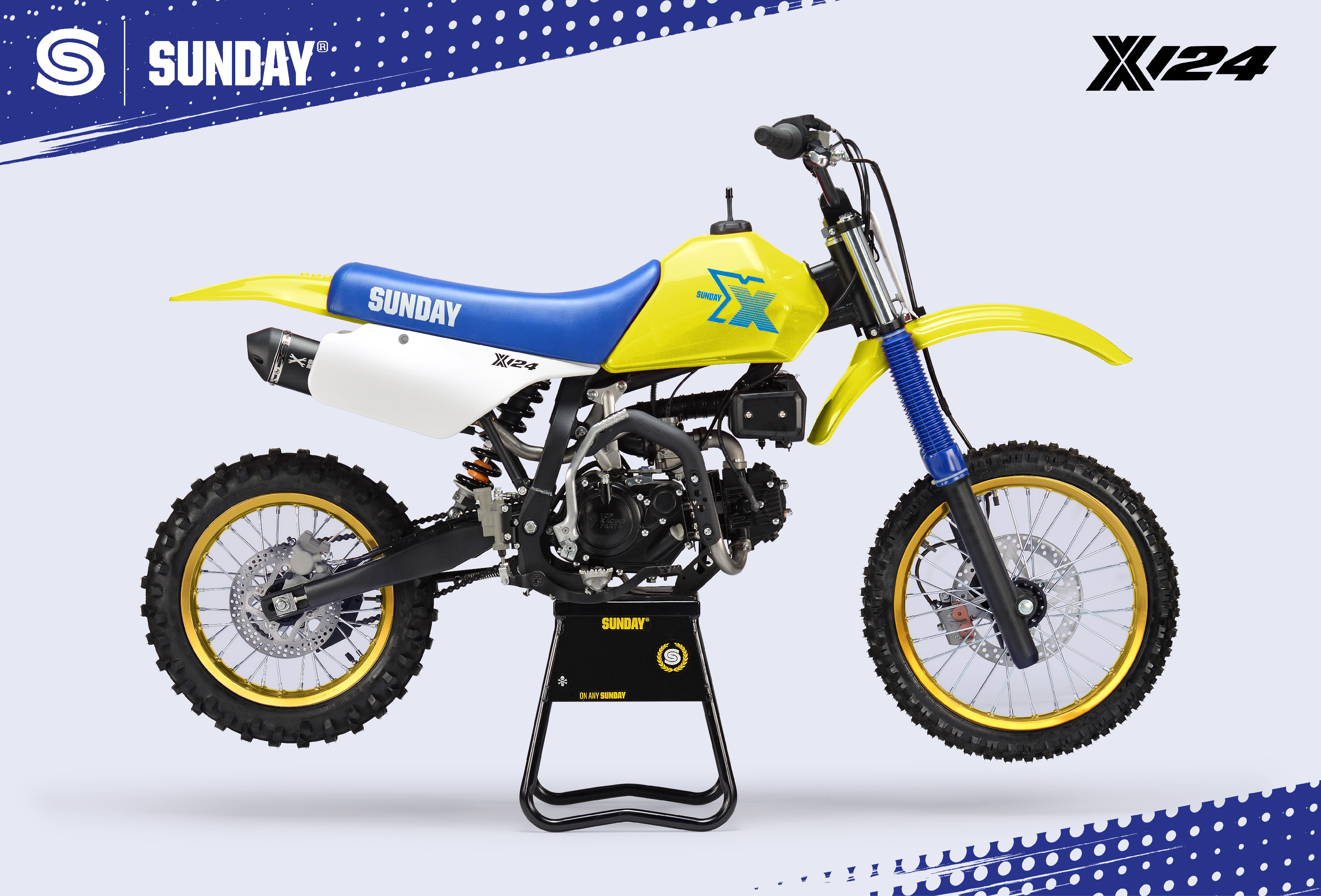 PITBIKE SUNDAY X124 žlutá