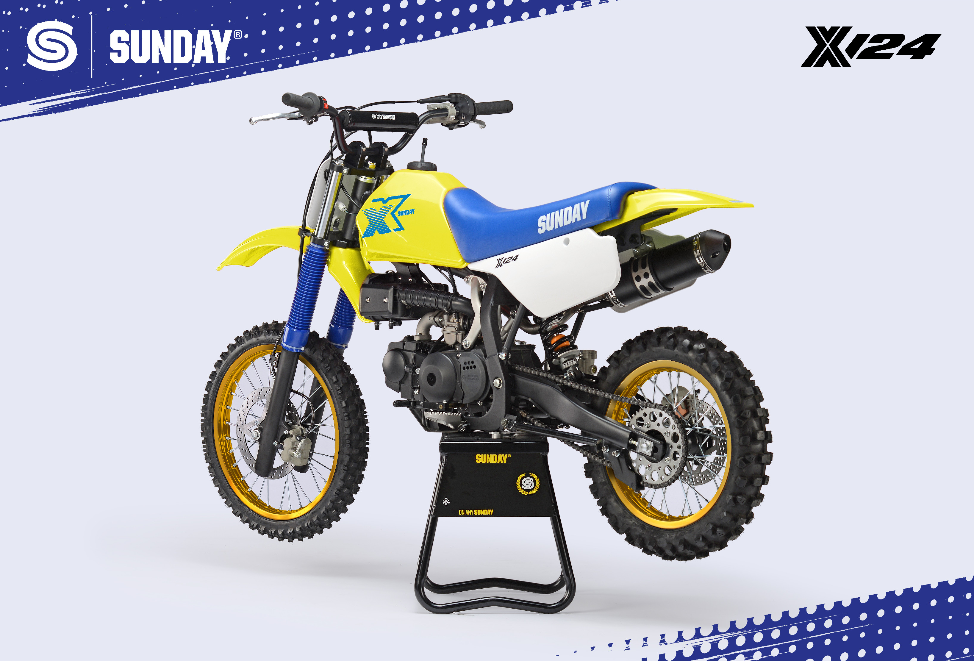 PITBIKE SUNDAY X124 žlutá