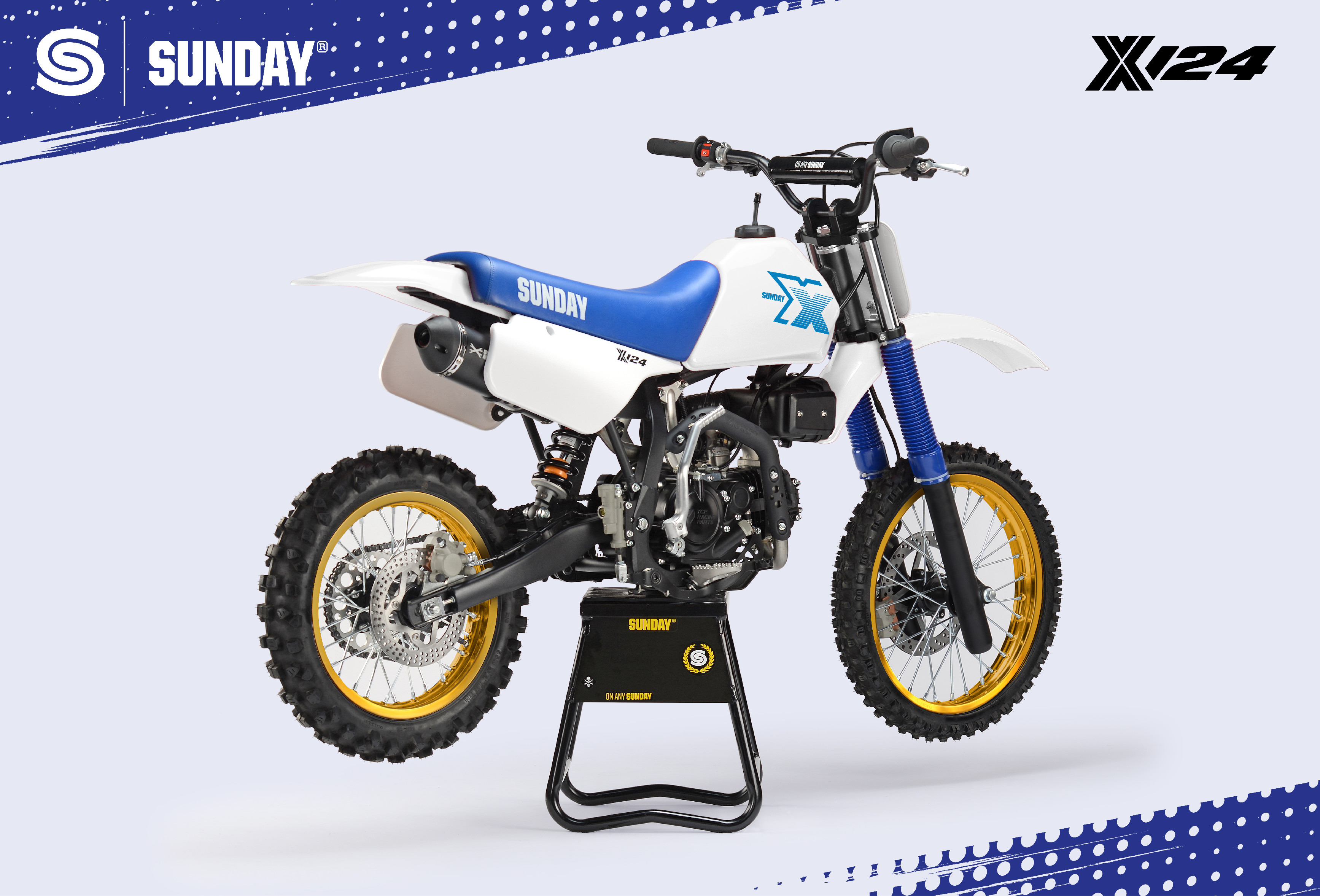 PITBIKE SUNDAY X124 bílá