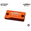 Víčko brzdové nádobky pumpy přední brzdy CNC eloxované pitbike YCF typ 02