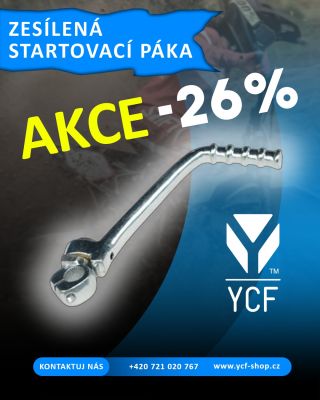 Originální startovací páka YCF pro pitbike (MX provedení) 🏍️ Pro hřídel 16 mm a 13mm– pasuje nejen na pitbiky YCF, ale i...